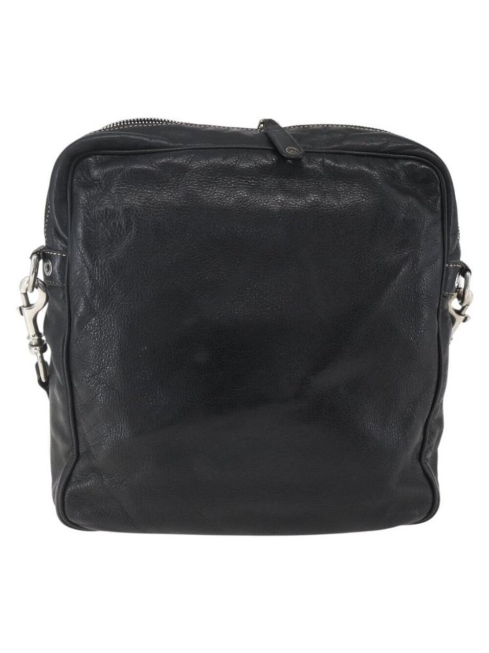 Authentic GUCCI Shoulder Bag Leather Black Silver 201451 - Picture 10 of 16